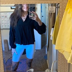 Black long sleeve top